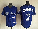 Toronto Blue Jays #2 Troy Tulowitzki 40TH Season Patch Blue 2016 Flexbase Collection Stitched Jersey,baseball caps,new era cap wholesale,wholesale hats